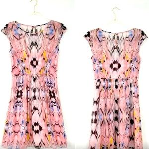 J crew Marbled Printed SILK Dress Size 6 with POCKETS